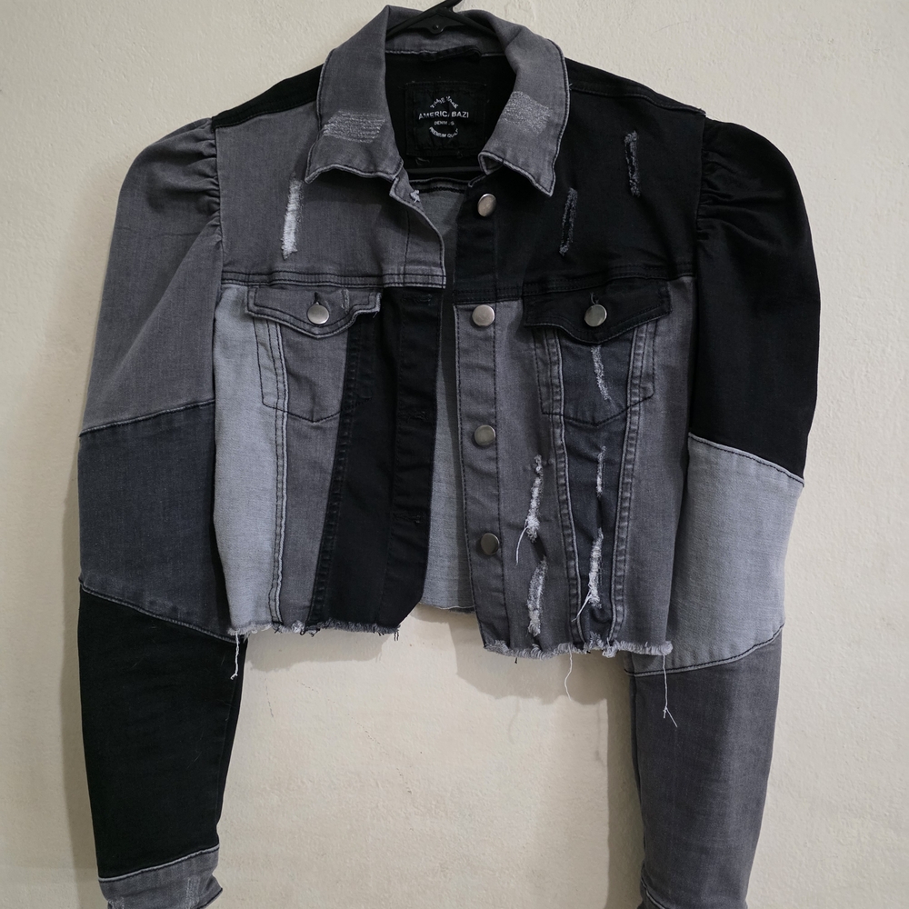 American Bazi Black Denim Jacket
